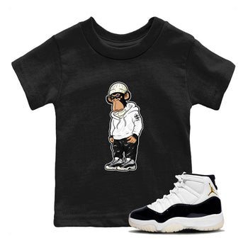 AJ11 Gratitude shirt to match jordans Sneakerhead Monkey sneaker tees 11s Gratitude SNRT Sneaker Release tees baby toddler Black 1 cotton Sneaker T-Shirt
