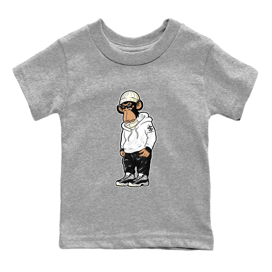 AJ11 Gratitude shirt to match jordans Sneakerhead Monkey sneaker tees 11s Gratitude SNRT Sneaker Release tees baby toddler Heather Grey 2 cotton Sneaker T-Shirt