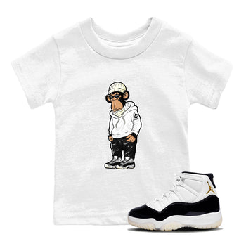 AJ11 Gratitude shirt to match jordans Sneakerhead Monkey sneaker tees 11s Gratitude SNRT Sneaker Release tees baby toddler White 1 cotton Sneaker T-Shirt