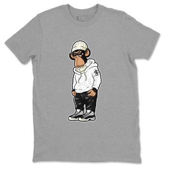 AJ11 Gratitude shirt to match jordans Sneakerhead Monkey sneaker tees 11s Gratitude SNRT Sneaker Release Tees unisex cotton Heather Grey 2 crew neck shirt