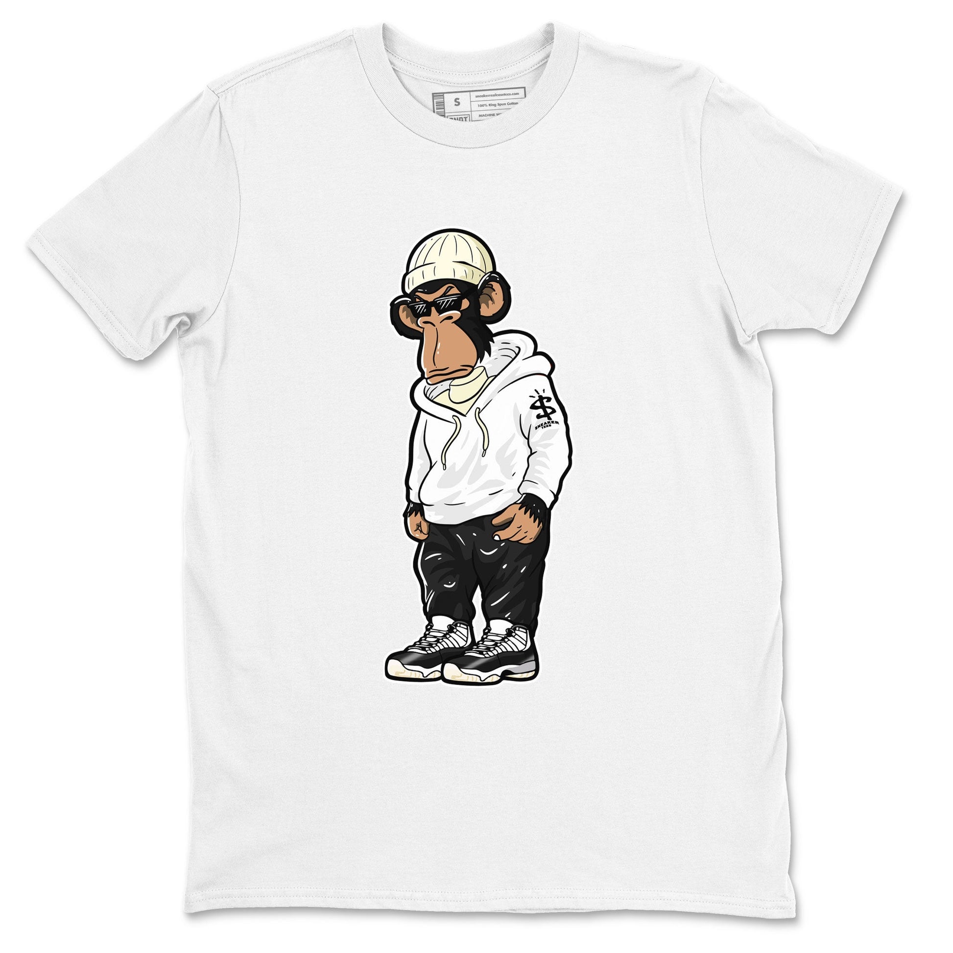 AJ11 Gratitude shirt to match jordans Sneakerhead Monkey sneaker tees 11s Gratitude SNRT Sneaker Release Tees unisex cotton White 2 crew neck shirt