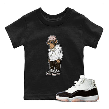 11s Neapolitan shirt to match jordans Sneakerhead Monkey sneaker tees Air Jordan 11 Neapolitan SNRT Sneaker Release Tees Baby Toddler Black 1 T-Shirt
