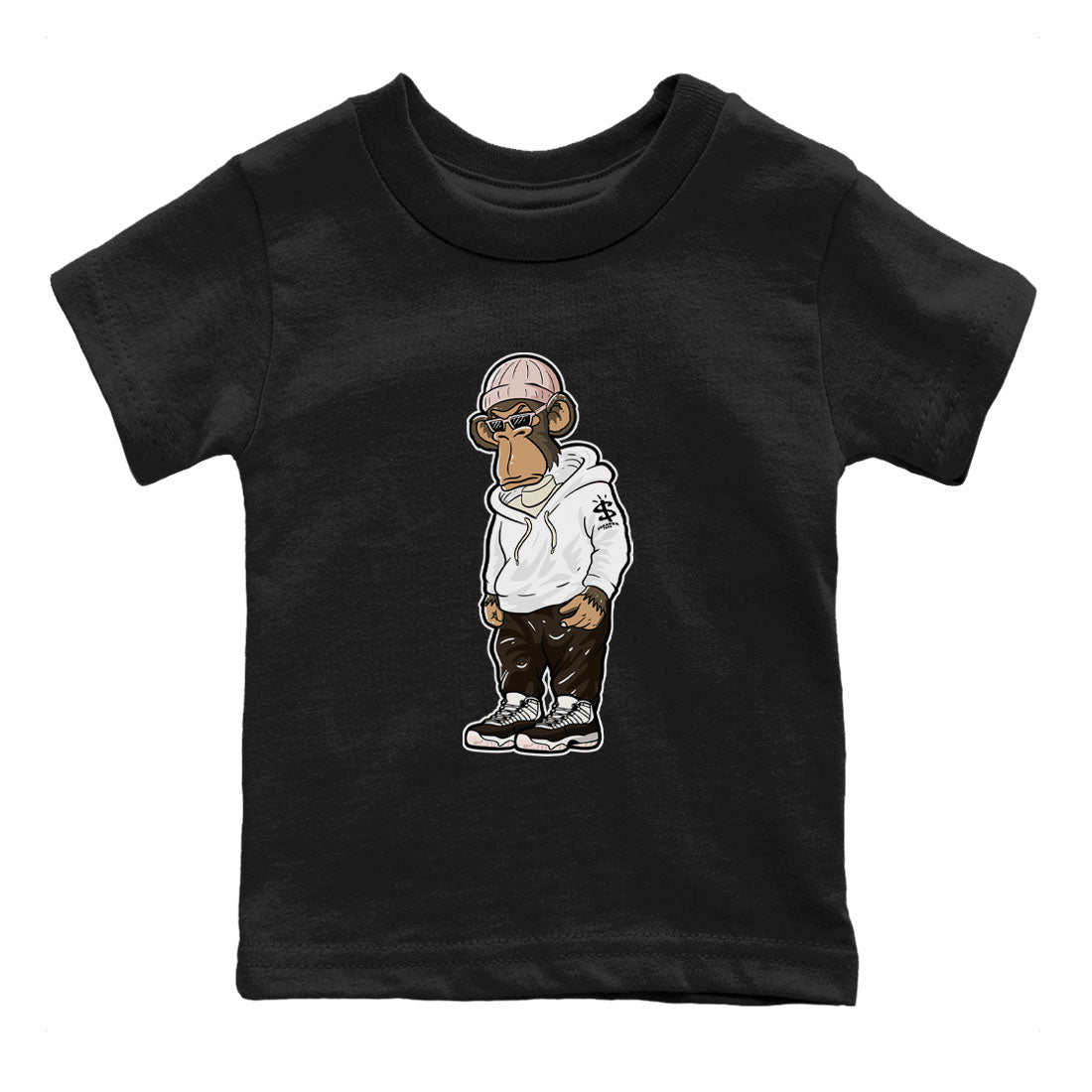 11s Neapolitan shirt to match jordans Sneakerhead Monkey sneaker tees Air Jordan 11 Neapolitan SNRT Sneaker Release Tees Baby Toddler Black 2 T-Shirt