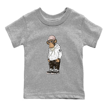 11s Neapolitan shirt to match jordans Sneakerhead Monkey sneaker tees Air Jordan 11 Neapolitan SNRT Sneaker Release Tees Baby Toddler Heather Grey 2 T-Shirt