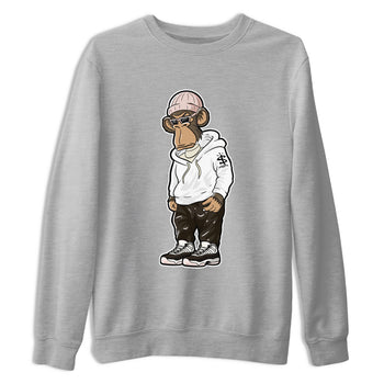 11s Neapolitan shirt to match jordans Sneakerhead Monkey sneaker tees Air Jordan 11 Neapolitan SNRT Sneaker Release Tees Unisex Heather Grey 2 T-Shirt
