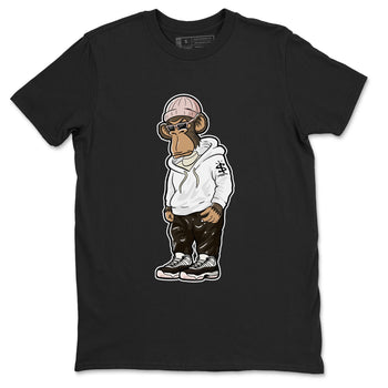 11s Neapolitan shirt to match jordans Sneakerhead Monkey sneaker tees Air Jordan 11 Neapolitan SNRT Sneaker Release Tees Unisex Black 2 T-Shirt