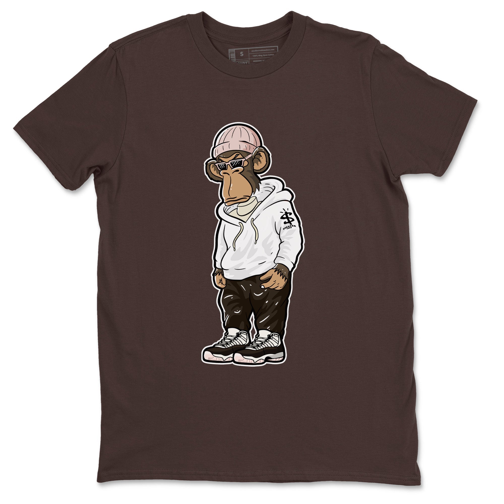 11s Neapolitan shirt to match jordans Sneakerhead Monkey sneaker tees Air Jordan 11 Neapolitan SNRT Sneaker Release Tees Unisex Dark Chocolate 2 T-Shirt