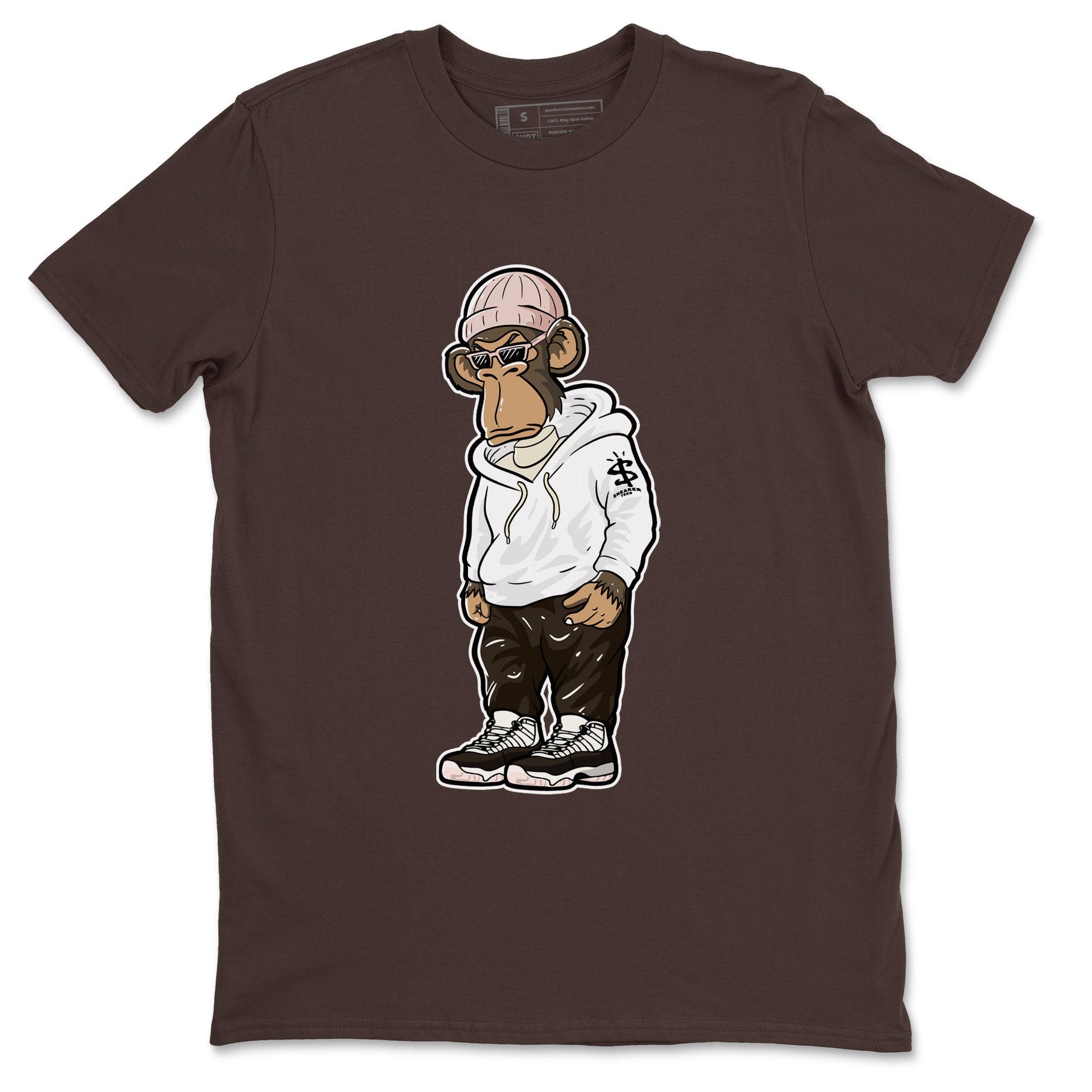 11s Neapolitan shirt to match jordans Sneakerhead Monkey sneaker tees Air Jordan 11 Neapolitan SNRT Sneaker Release Tees Unisex Dark Chocolate 2 T-Shirt