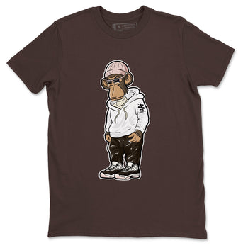 11s Neapolitan shirt to match jordans Sneakerhead Monkey sneaker tees Air Jordan 11 Neapolitan SNRT Sneaker Release Tees Unisex Dark Chocolate 2 T-Shirt