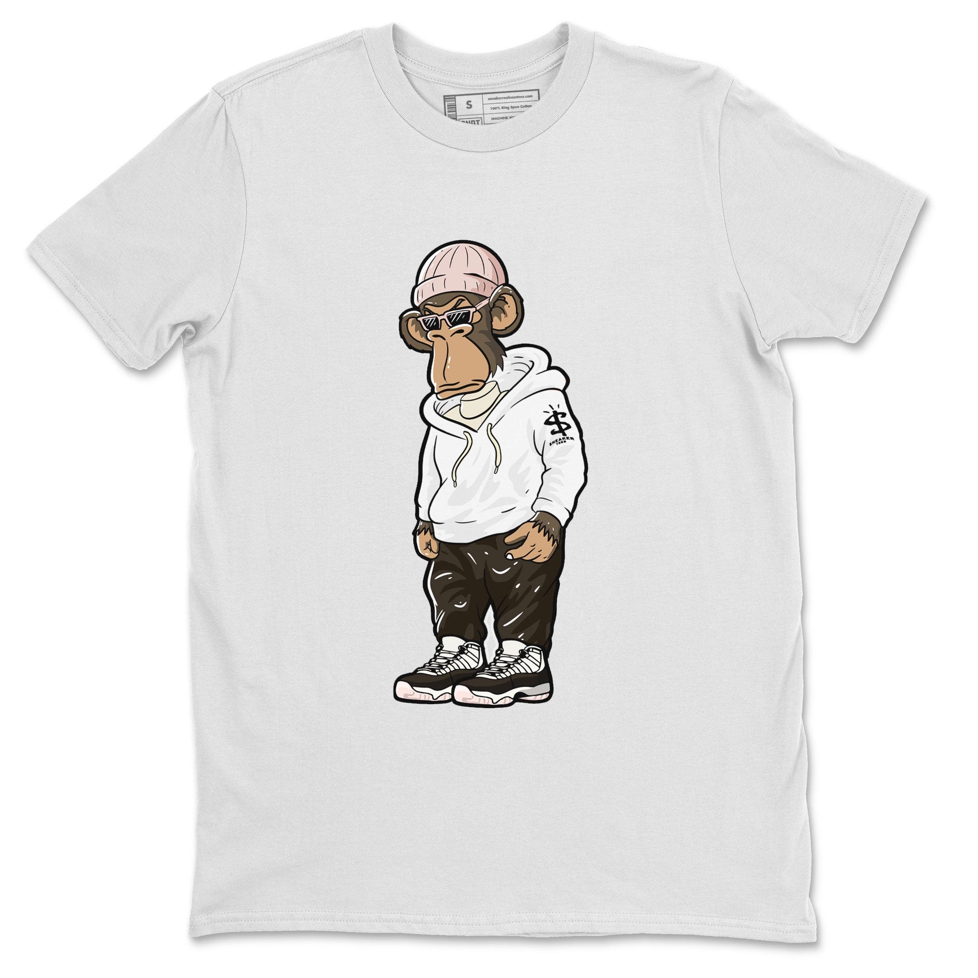 11s Neapolitan shirt to match jordans Sneakerhead Monkey sneaker tees Air Jordan 11 Neapolitan SNRT Sneaker Release Tees Unisex White 2 T-Shirt