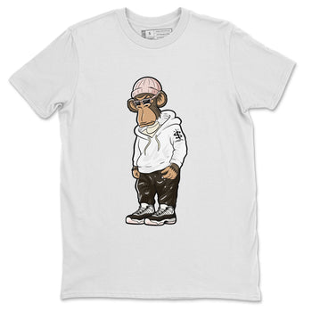 11s Neapolitan shirt to match jordans Sneakerhead Monkey sneaker tees Air Jordan 11 Neapolitan SNRT Sneaker Release Tees Unisex White 2 T-Shirt