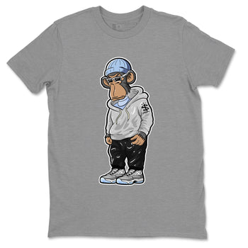 Air Jordan 11 White Cement Sneaker Match Tees Sneakerhead Monkey Sneaker Tees Jordan 11 Retro White Cement Sneaker Release Tees Unisex Shirts Heather Grey 2