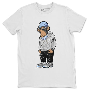 Air Jordan 11 White Cement Sneaker Match Tees Sneakerhead Monkey Sneaker Tees Jordan 11 Retro White Cement Sneaker Release Tees Unisex Shirts White 2