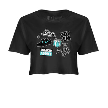 Air Force 1 x Tiffany shirt to match jordans Sneakerhead Sticker sneaker tees Air Force 1 Tiffany SNRT Sneaker Release Tees Black 2 crop length shirt