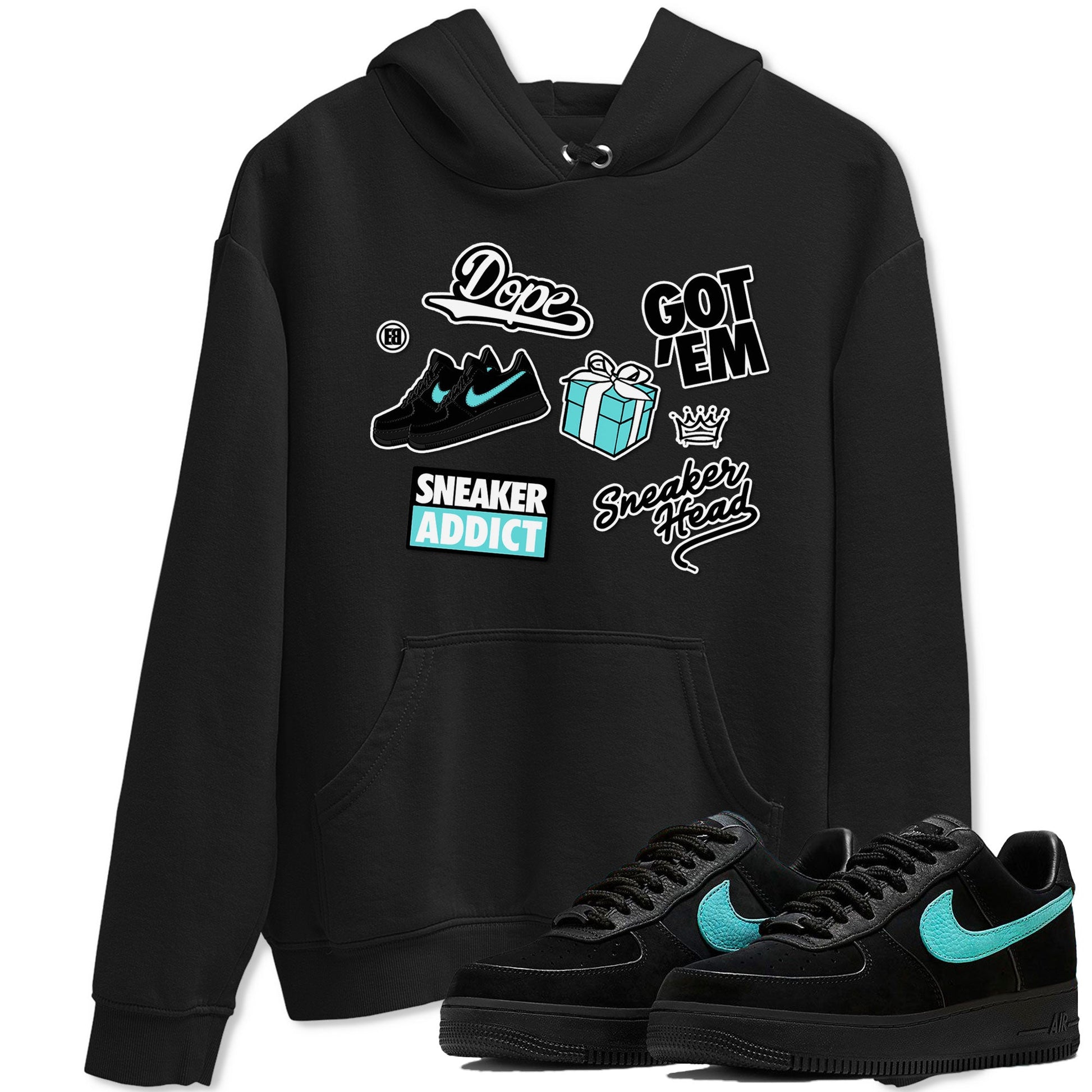 Air Force 1 x Tiffany shirt to match jordans Sneakerhead Sticker sneaker tees Air Force 1 Tiffany SNRT Sneaker Release Tees unisex cotton Black 1 crew neck shirt