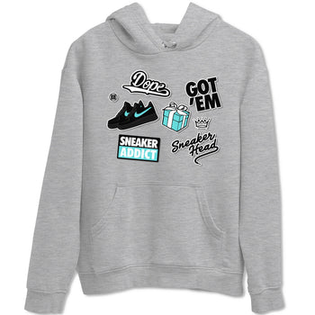 Air Force 1 x Tiffany shirt to match jordans Sneakerhead Sticker sneaker tees Air Force 1 Tiffany SNRT Sneaker Release Tees unisex cotton Heather Grey 2 crew neck shirt