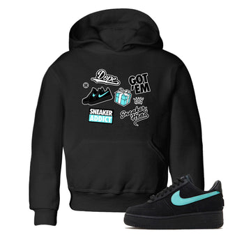 Air Force 1 x Tiffany shirt to match jordans Sneakerhead Sticker sneaker tees Air Force 1 Tiffany SNRT sneaker release tees baby toddler Black 1 cotton Shirt