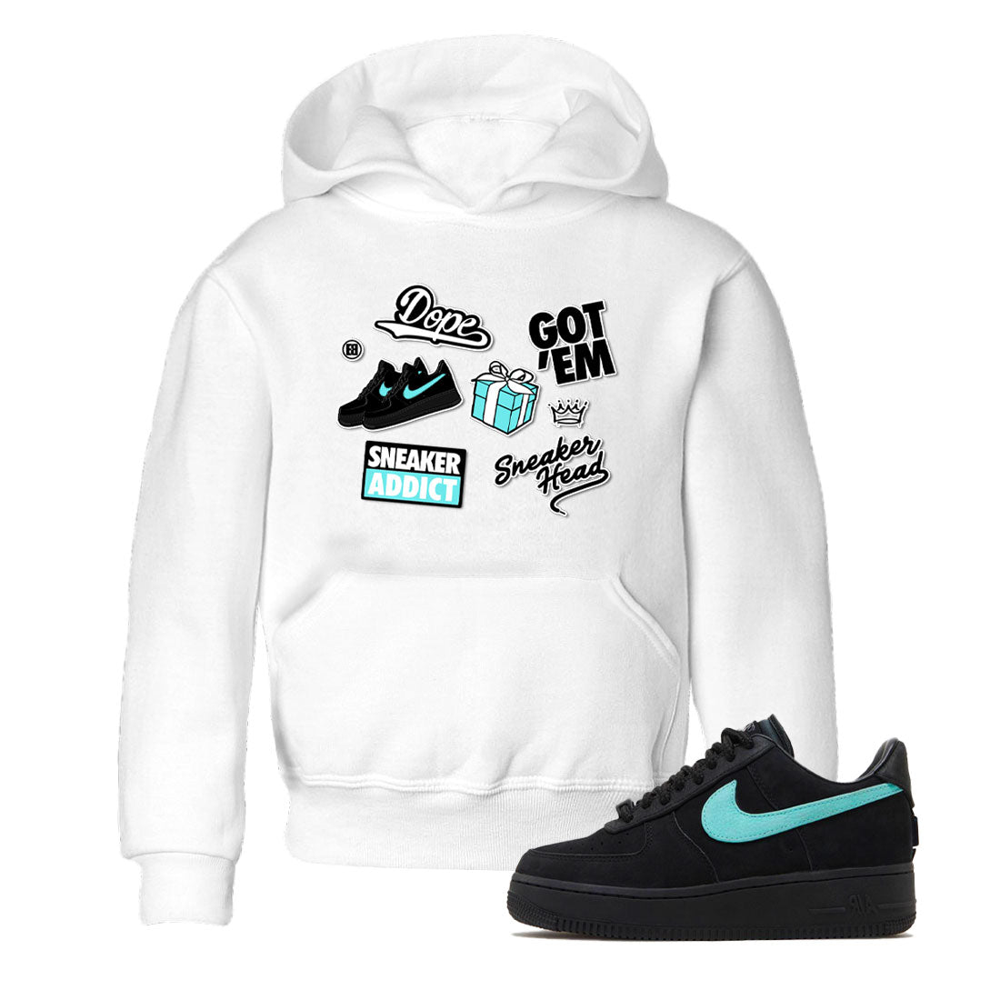 Air Force 1 x Tiffany shirt to match jordans Sneakerhead Sticker sneaker tees Air Force 1 Tiffany SNRT sneaker release tees baby toddler White 1 cotton Shirt