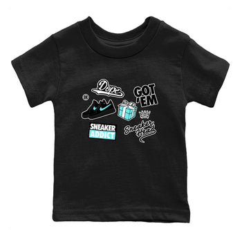 Air Force 1 x Tiffany shirt to match jordans Sneakerhead Sticker sneaker tees Air Force 1 Tiffany SNRT sneaker release tees baby toddler Black 2 cotton Shirt