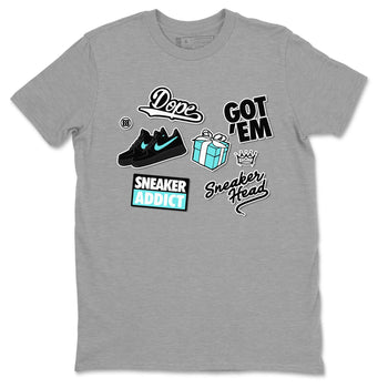 Air Force 1 x Tiffany shirt to match jordans Sneakerhead Sticker sneaker tees Air Force 1 Tiffany SNRT Sneaker Release Tees unisex cotton Heather Grey 2 crew neck shirt