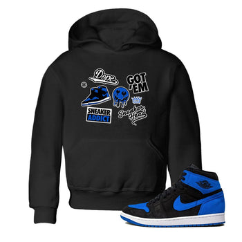 Jordan 1 Retro High OG Royal Reimagined shirt to match jordans Sneakerhead Sticker sneaker matching tees Air Jordan 1 Royal Reimagined SNRT Sneaker Tees Baby Toddler Black 1 T-Shirt