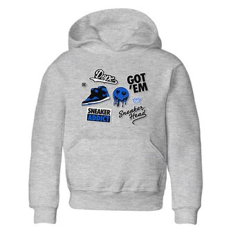 Jordan 1 Retro High OG Royal Reimagined shirt to match jordans Sneakerhead Sticker sneaker matching tees Air Jordan 1 Royal Reimagined SNRT Sneaker Tees Baby Toddler Heather Grey 2 T-Shirt