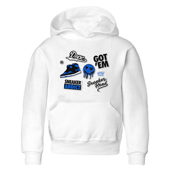 Jordan 1 Retro High OG Royal Reimagined shirt to match jordans Sneakerhead Sticker sneaker matching tees Air Jordan 1 Royal Reimagined SNRT Sneaker Tees Baby Toddler White 2 T-Shirt