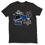 Jordan 1 Retro High OG Royal Reimagined shirt to match jordans Sneakerhead Sticker sneaker matching tees Air Jordan 1 Royal Reimagined SNRT Sneaker Tees Unisex Black 2 T-Shirt