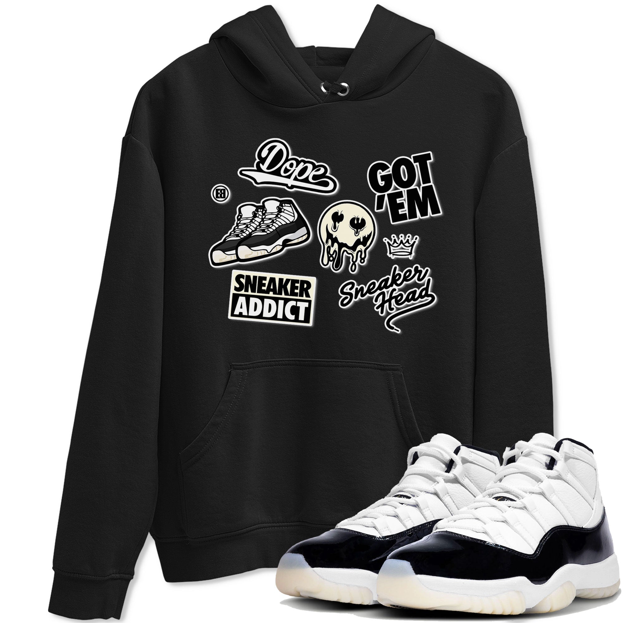 Jordan Rero 11 Gratitude shirt to match jordans Sneakerhead Sticker sneaker matching tees Air Jordan 11 Gratitude SNRT Sneaker Tees Unisex Black 1 T-Shirt