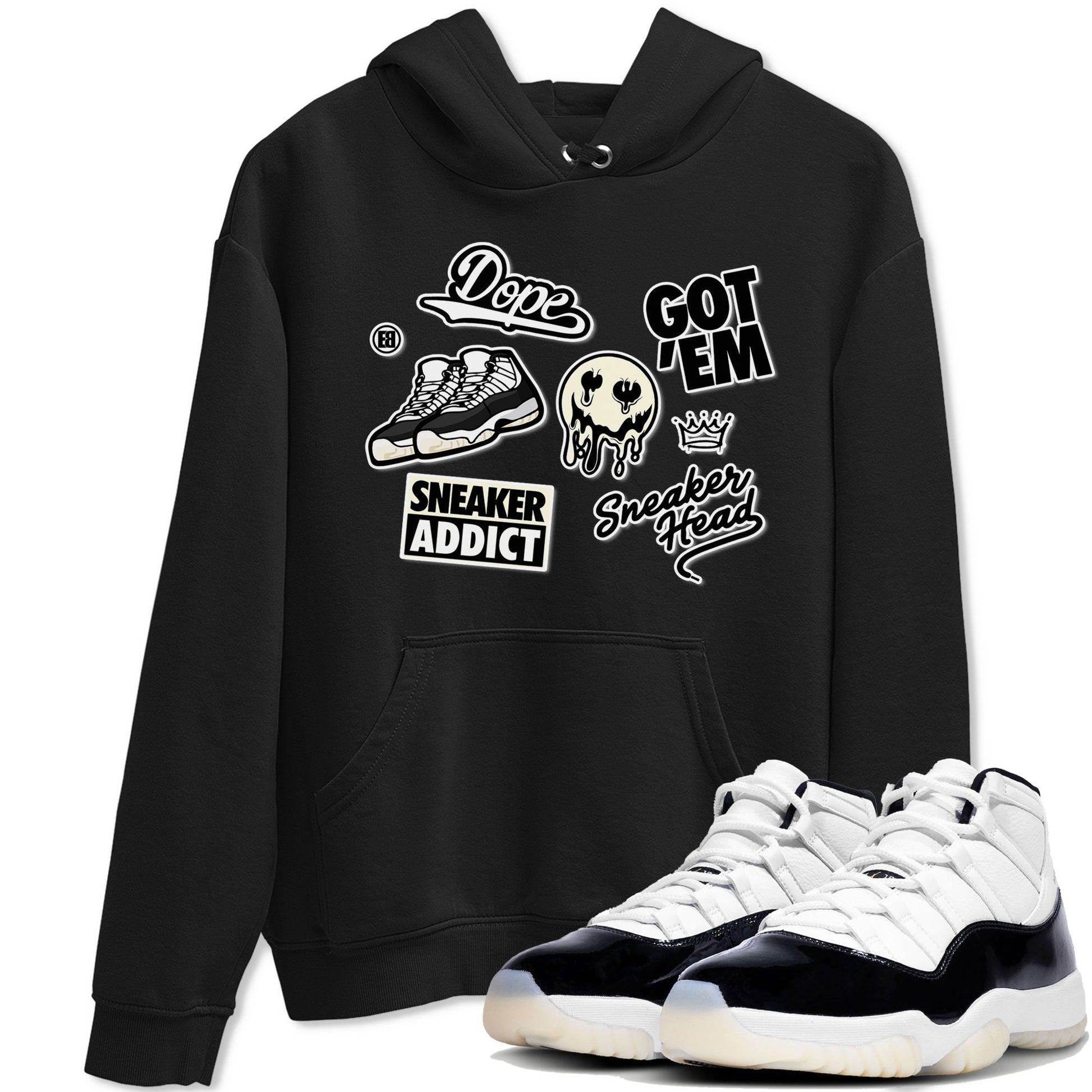 Jordan Rero 11 Gratitude shirt to match jordans Sneakerhead Sticker sneaker matching tees Air Jordan 11 Gratitude SNRT Sneaker Tees Unisex Black 1 T-Shirt