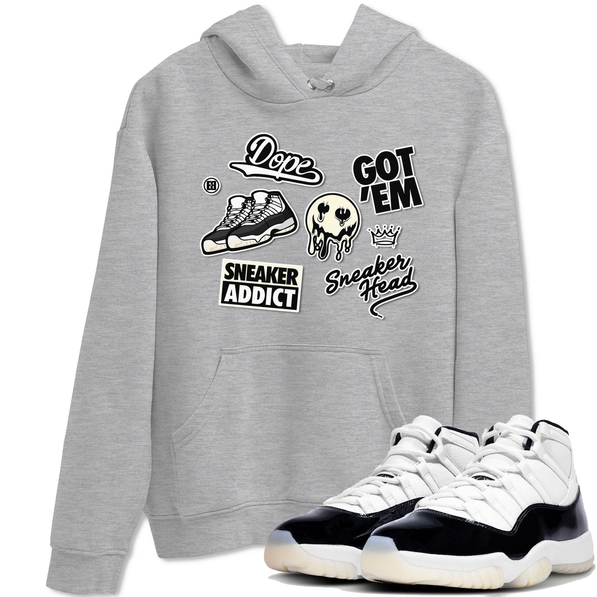 Jordan Rero 11 Gratitude shirt to match jordans Sneakerhead Sticker sneaker matching tees Air Jordan 11 Gratitude SNRT Sneaker Tees Unisex Heather Grey 1 T-Shirt