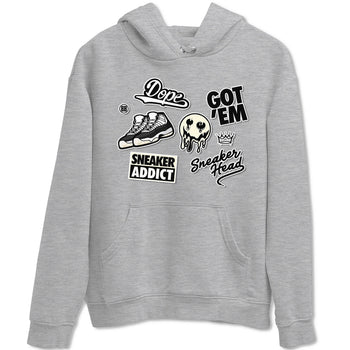 Jordan Rero 11 Gratitude shirt to match jordans Sneakerhead Sticker sneaker matching tees Air Jordan 11 Gratitude SNRT Sneaker Tees Unisex Heather Grey 2 T-Shirt