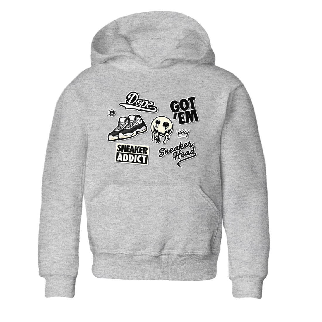 Jordan Rero 11 Gratitude shirt to match jordans Sneakerhead Sticker sneaker matching tees Air Jordan 11 Gratitude SNRT Sneaker Tees Baby Toddler Heather Grey 2 T-Shirt
