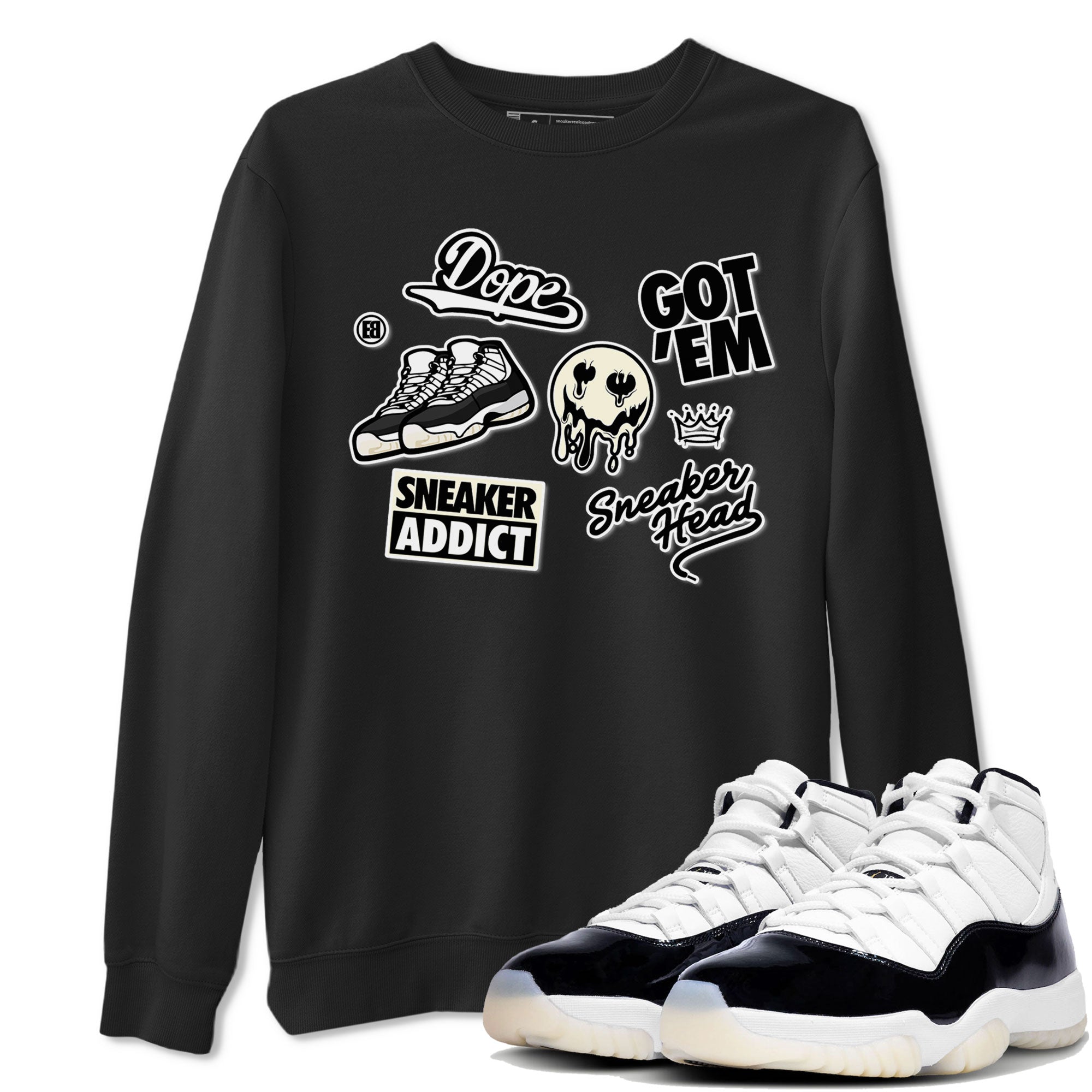 Jordan Rero 11 Gratitude shirt to match jordans Sneakerhead Sticker sneaker matching tees Air Jordan 11 Gratitude SNRT Sneaker Tees Unisex Black 1 T-Shirt