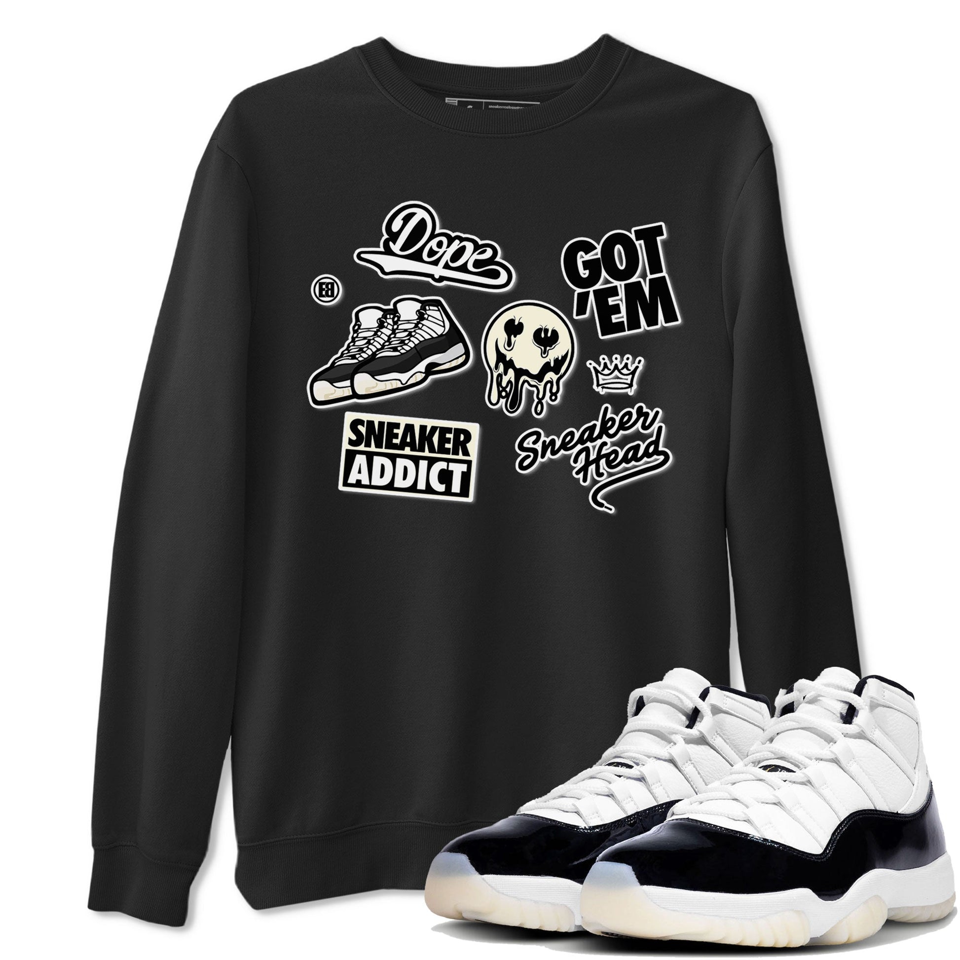 Jordan Rero 11 Gratitude shirt to match jordans Sneakerhead Sticker sneaker matching tees Air Jordan 11 Gratitude SNRT Sneaker Tees Unisex Black 1 T-Shirt