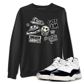 Jordan Rero 11 Gratitude shirt to match jordans Sneakerhead Sticker sneaker matching tees Air Jordan 11 Gratitude SNRT Sneaker Tees Unisex Black 1 T-Shirt