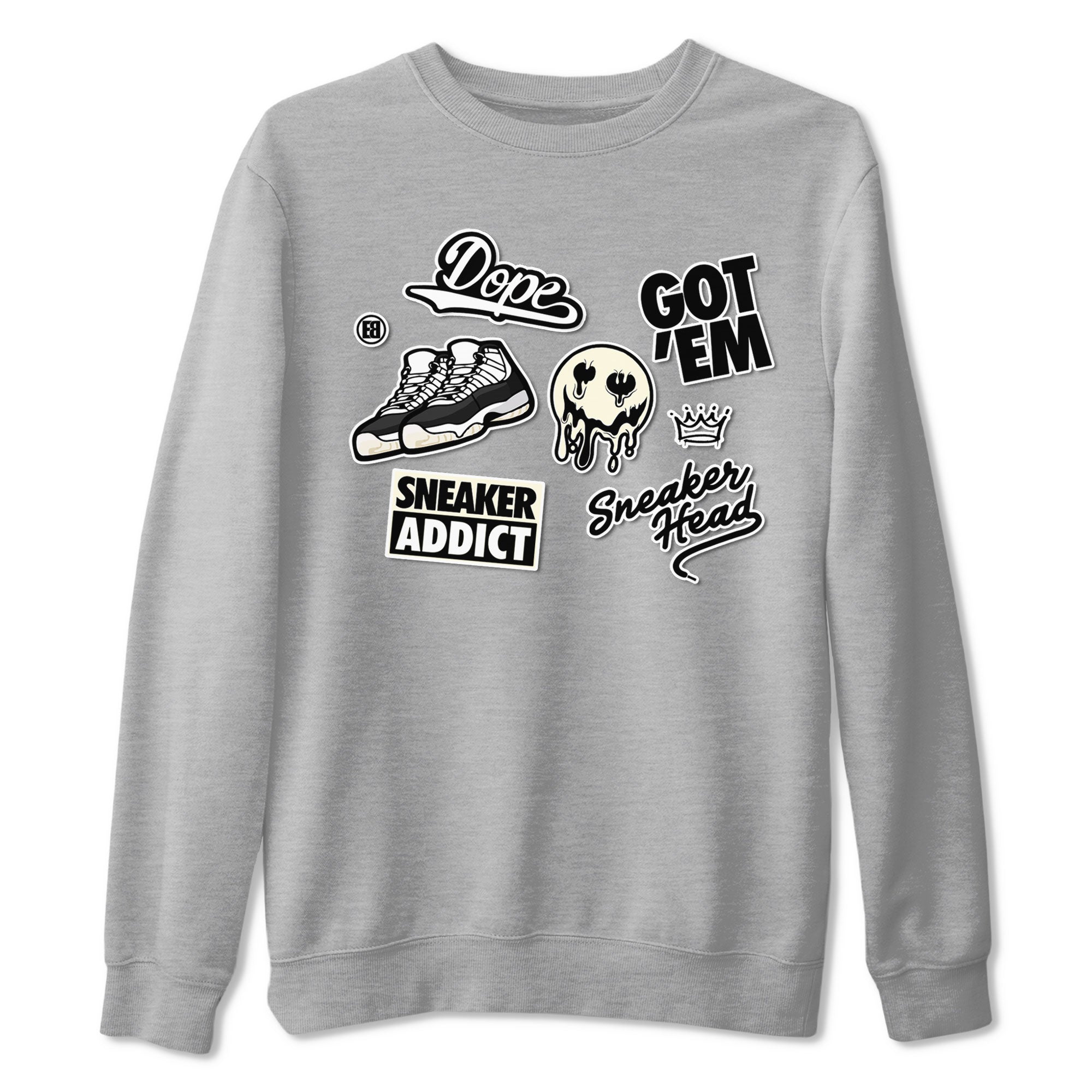 Jordan Rero 11 Gratitude shirt to match jordans Sneakerhead Sticker sneaker matching tees Air Jordan 11 Gratitude SNRT Sneaker Tees Unisex Heather Grey 2 T-Shirt