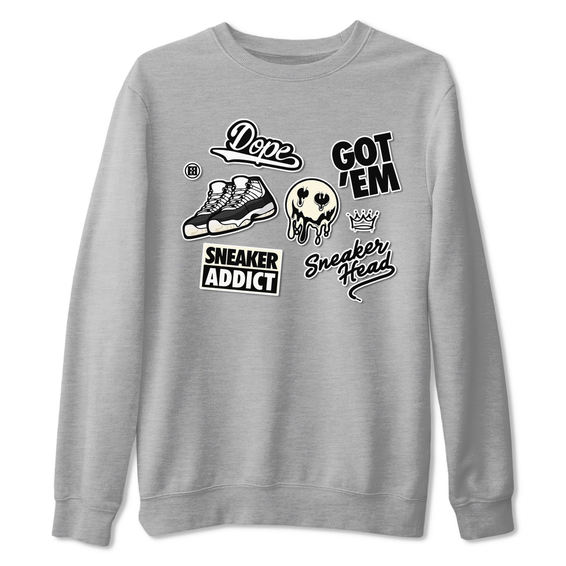 Jordan Rero 11 Gratitude shirt to match jordans Sneakerhead Sticker sneaker matching tees Air Jordan 11 Gratitude SNRT Sneaker Tees Unisex Heather Grey 2 T-Shirt