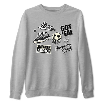 Jordan Rero 11 Gratitude shirt to match jordans Sneakerhead Sticker sneaker matching tees Air Jordan 11 Gratitude SNRT Sneaker Tees Unisex Heather Grey 2 T-Shirt