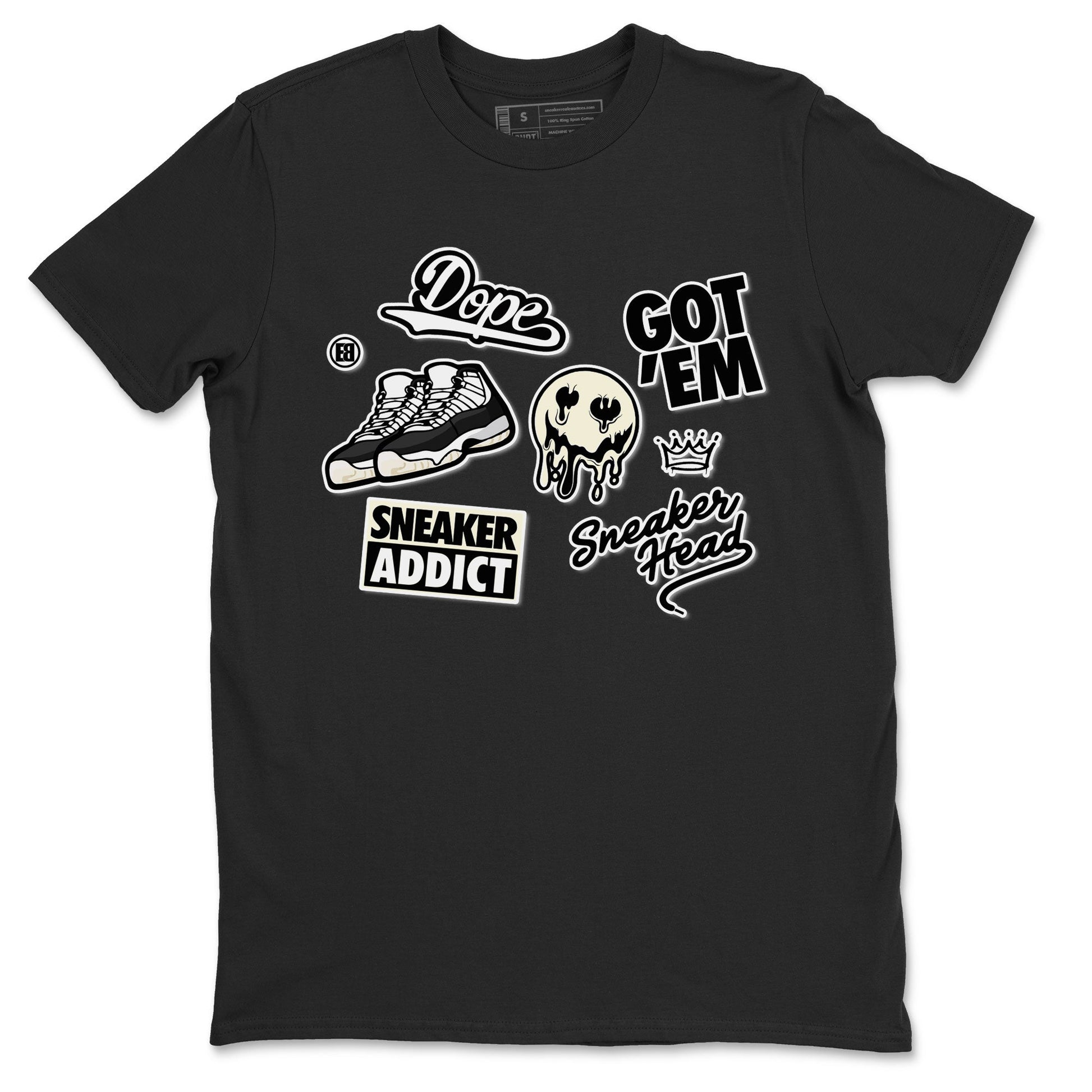 Jordan Rero 11 Gratitude shirt to match jordans Sneakerhead Sticker sneaker matching tees Air Jordan 11 Gratitude SNRT Sneaker Tees Unisex Black 2 T-Shirt