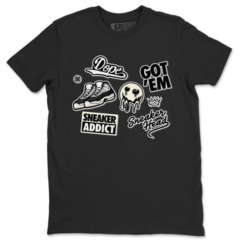 Jordan Rero 11 Gratitude shirt to match jordans Sneakerhead Sticker sneaker matching tees Air Jordan 11 Gratitude SNRT Sneaker Tees Unisex Black 2 T-Shirt
