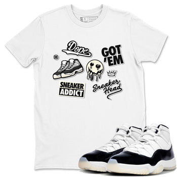 Jordan Rero 11 Gratitude shirt to match jordans Sneakerhead Sticker sneaker matching tees Air Jordan 11 Gratitude SNRT Sneaker Tees Unisex White 1 T-Shirt