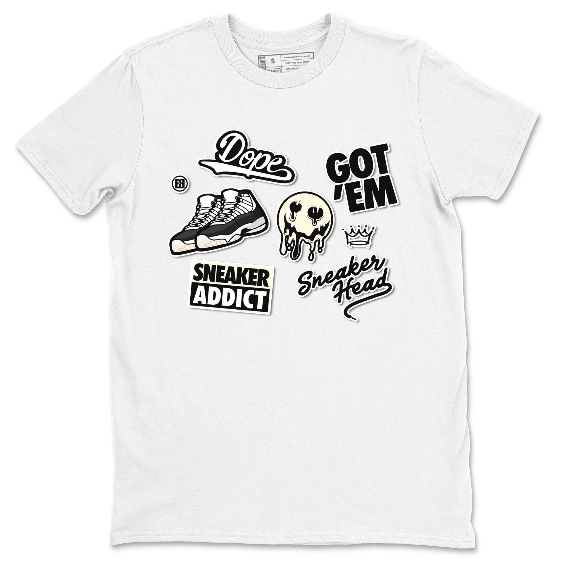 Jordan Rero 11 Gratitude shirt to match jordans Sneakerhead Sticker sneaker matching tees Air Jordan 11 Gratitude SNRT Sneaker Tees Unisex White 2 T-Shirt