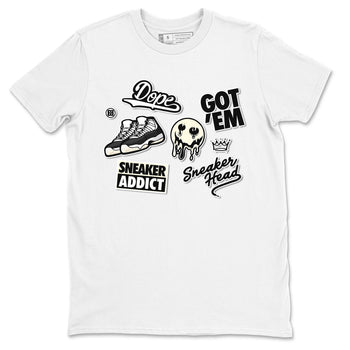 Jordan Rero 11 Gratitude shirt to match jordans Sneakerhead Sticker sneaker matching tees Air Jordan 11 Gratitude SNRT Sneaker Tees Unisex White 2 T-Shirt