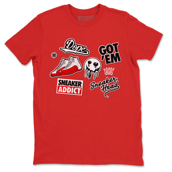 Air Jordan 12 Cherry shirt to match jordans Sneakerhead Sticker sneaker matching tees 12s Cherry SNRT Sneaker Tees Unisex Red 2 T-Shirt
