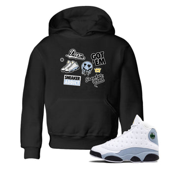 13s Blue Grey shirt to match jordans Sneakerhead Sticker sneaker tees Air Jordan 13 Retro Blue Grey SNRT sneaker release tees baby toddler Black 1 cotton Shirt