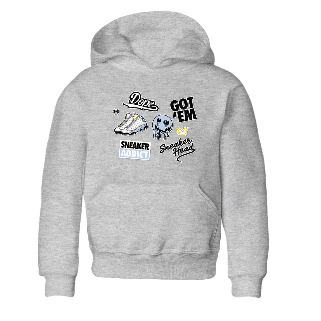 13s Blue Grey shirt to match jordans Sneakerhead Sticker sneaker tees Air Jordan 13 Retro Blue Grey SNRT sneaker release tees baby toddler Heather Grey 2 cotton Shirt