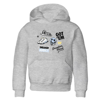 13s Blue Grey shirt to match jordans Sneakerhead Sticker sneaker tees Air Jordan 13 Retro Blue Grey SNRT sneaker release tees baby toddler Heather Grey 2 cotton Shirt