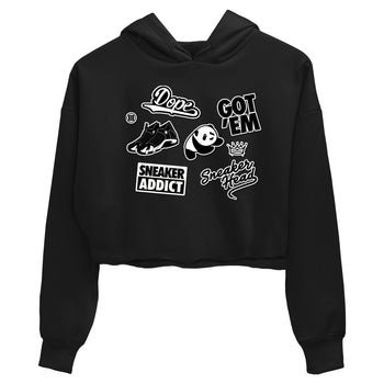 14s Panda shirt to match jordans Sneakerhead Sticker sneaker tees Air Jordan 14 Panda SNRT Sneaker Release Tees Black 2 crop length shirt