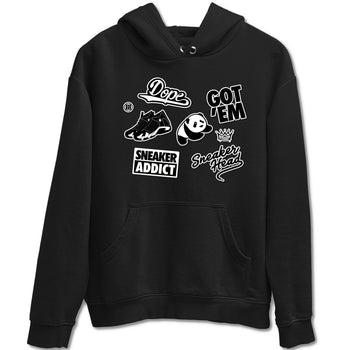 14s Panda shirt to match jordans Sneakerhead Sticker sneaker tees Air Jordan 14 Panda SNRT Sneaker Release Tees unisex cotton Black 2 crew neck shirt